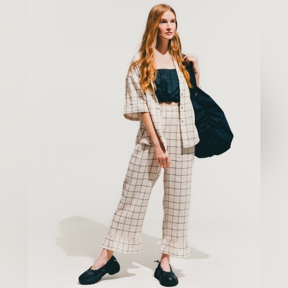 A Bronze Age Linen Romeo Button Down Shirt XS - Picture 2 of 6